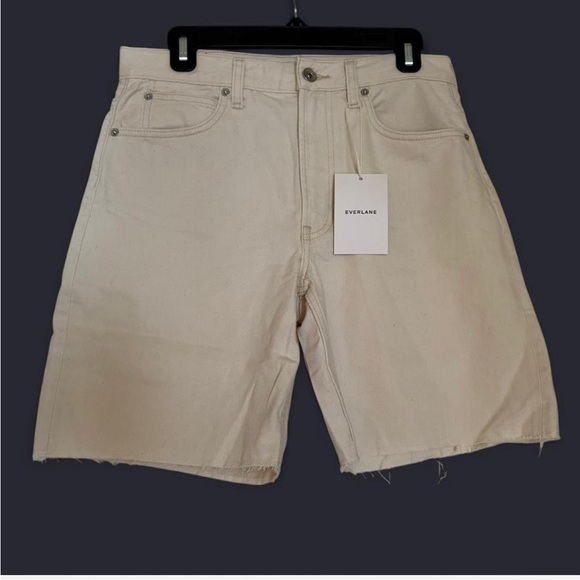 NWT Everlane size 26 long baggy white denim shorts - Picture 4 of 4